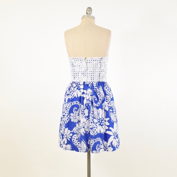 ❌SOLD❌Lilly Pulitzer Embroidered Strapless Dress - Picture 5 of 6